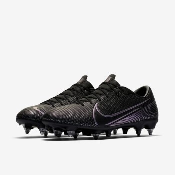 Nike Mercurial Vapor 13 Academy SG-PRO Anti-Clog Traction - Férfi Focicipő - Fekete/Fekete